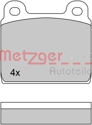 METZGER 1170222 Brake pad set Front Axle, excl. wear warning contact