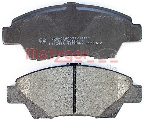 METZGER 24981 Disc pads Front Axle, with acoustic wear warning, with anti-squeak plate