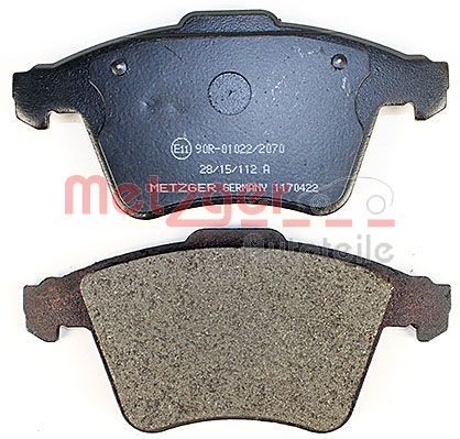 METZGER 23749 Disc pads Front Axle, with integrated wear sensor, with anti-squeak plate