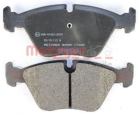 METZGER 20968 Disc pads Front Axle, excl. wear warning contact, with anti-squeak plate