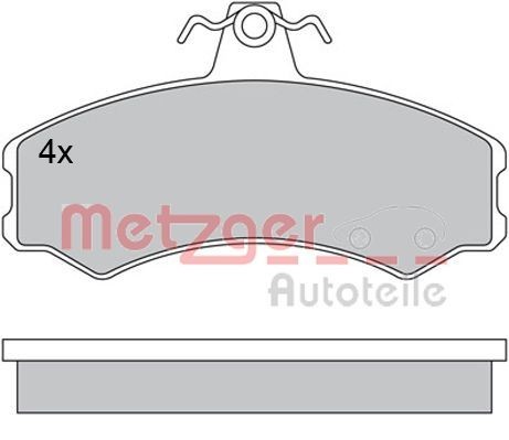 1170512 METZGER Bremsbeläge für VW online bestellen