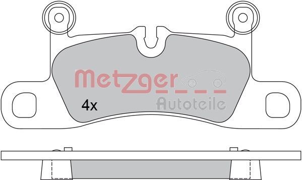 24721 METZGER Rear Axle, excl. wear warning contact, with anti-squeak plate Height: 75,5mm, Width: 187,5mm, Thickness: 17,2mm Brake pads 1170523 buy