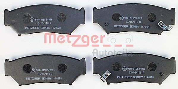 METZGER Brake pad kit 1170528 for SUZUKI VITARA, JIMNY, GRAND VITARA