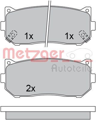 23455 METZGER Rear Axle, with acoustic wear warning, with anti-squeak plate Height: 41,5mm, Width: 98,5mm, Thickness: 13,5mm Brake pads 1170533 buy