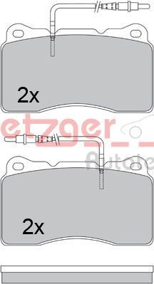 METZGER 1170534 Brake pad set Front Axle, with integrated wear sensor, with anti-squeak plate