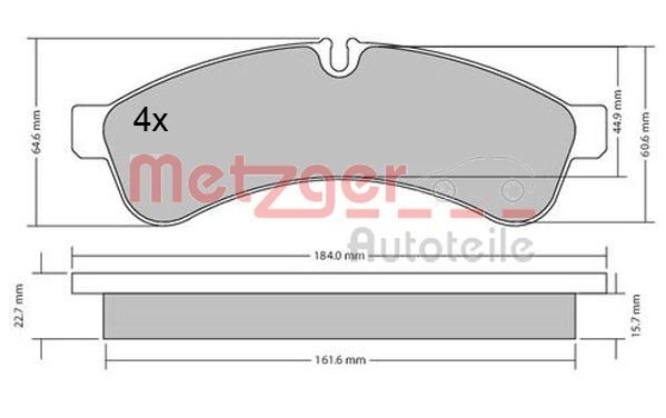 METZGER 1170544 Brake pad set IVECO experience and price