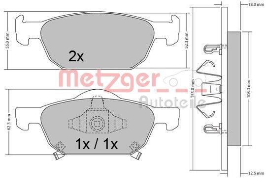 Great value for money - METZGER Brake pad set 1170594