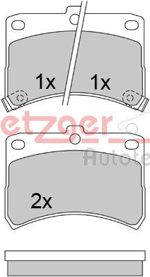 METZGER 1170609 Brake pad set Front Axle, with acoustic wear warning