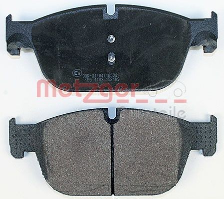 METZGER 1170619 Disc pads Front Axle, incl. wear warning contact, with anti-squeak plate