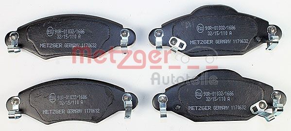 METZGER Brake pad kit 1170632 for Toyota Yaris Mk1