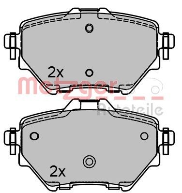 Opel COMBO Set of brake pads 8032125 METZGER 1170798 online buy