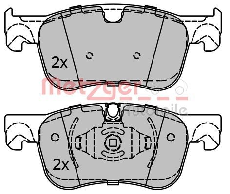 METZGER 1170804 Brake pad set Front Axle, prepared for wear indicator