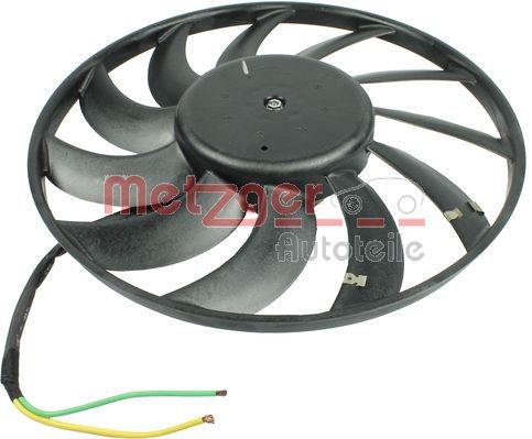 Cooling fan METZGER for vehicles with trailer hitch, Ø: 400 mm, 400W, without radiator fan shroud, OE-part - 4002008