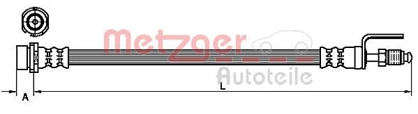 Ford TOURNEO CONNECT Brake hose METZGER 4110436 cheap