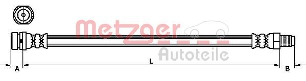 METZGER 4111214 Brake flexi hose Ford Focus Mk3 1.0 EcoBoost 125 hp Petrol 2021 price
