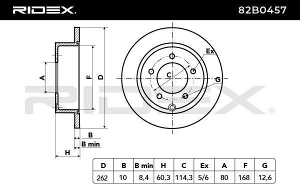 RIDEX Brake rotors 82B0457