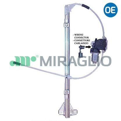 MIRAGLIO 30/1005 Window regulator Right, Operating Mode: Electric, with electric motor