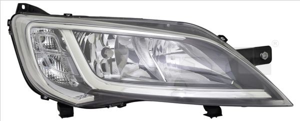 TYC 20-14775-05-2 Headlight Right, H7/H7, W21/5W, with daytime running light, for right-hand traffic, with electric motor