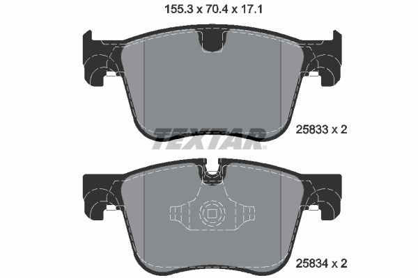 TEXTAR 2583301 Brake pad set prepared for wear indicator