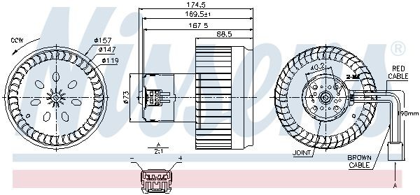 OEM-quality NISSENS 87123 Heater fan motor