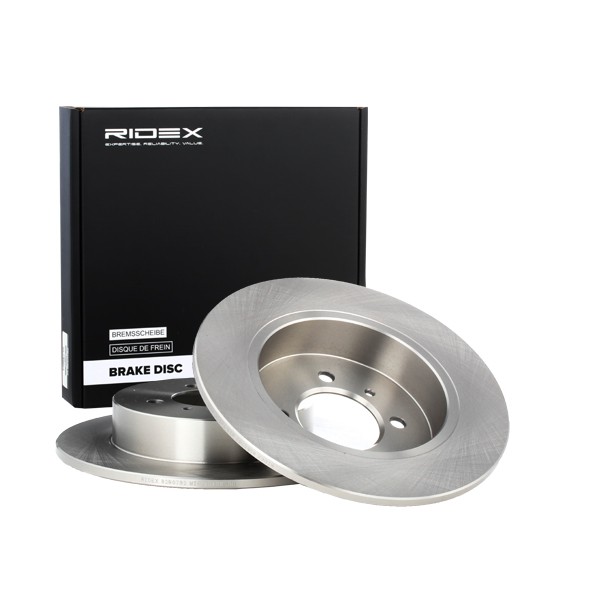 RIDEX 82B0782 Brake disc Rear Axle, 258x9mm, 04/06x100, solid