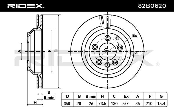 OEM-quality RIDEX 82B0620 Brake rotor