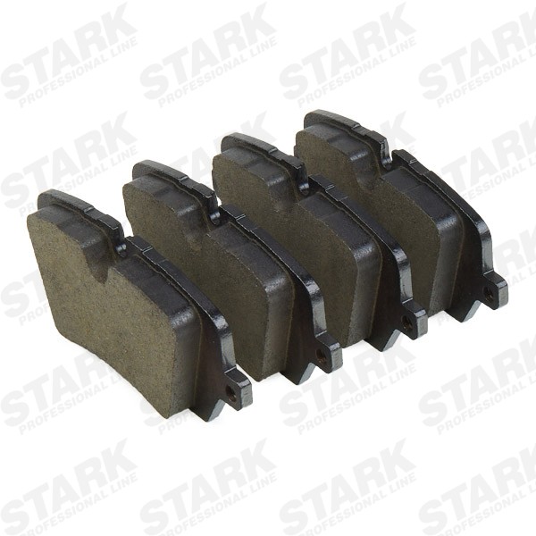 STARK SKBP-0011412 Disc pads Rear Axle, Low-Metallic, prepared for wear indicator, with accessories