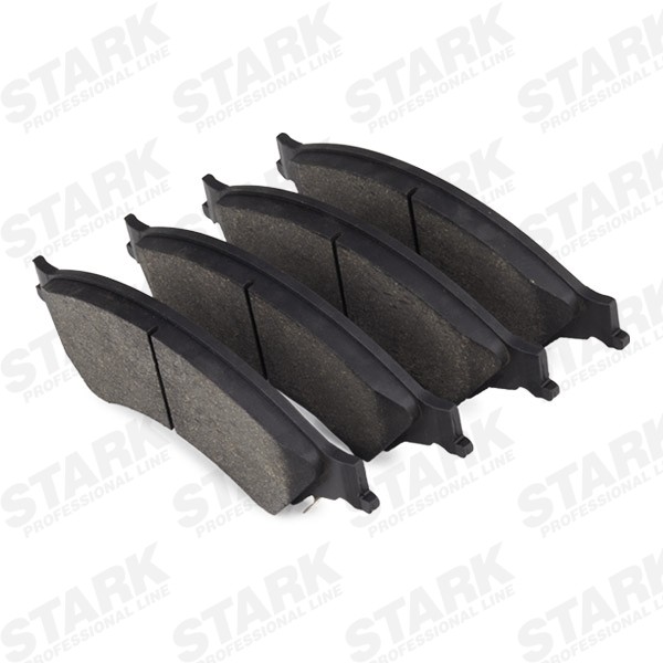 STARK SKBP-0011403 Disc pads Front Axle, with acoustic wear warning, with brake caliper screws, with accessories, without accessories