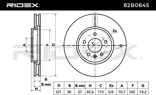 RIDEX Brake rotors 82B0845