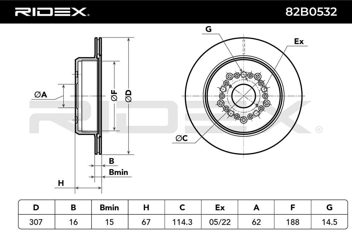 RIDEX Brake discs 82B0532 buy online
