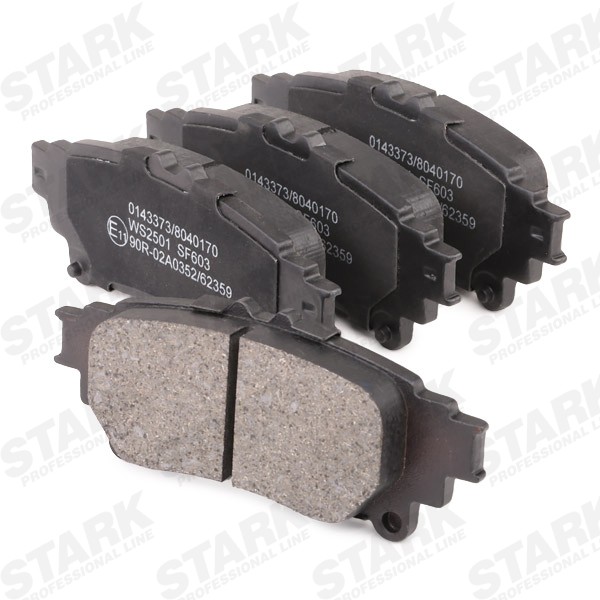 STARK SKBP-0011553 Disc pads Rear Axle, Low-Metallic, excl. wear warning contact