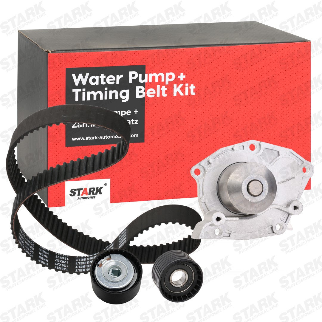 STARK SKWPT-0750022 Water pump and timing belt kit with water pump, Number of Teeth: 126, Width: 27, 32 mm, with rounded tooth profile
