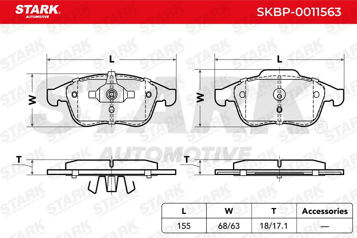 SKBP-0011563 Bremsbeläge & Bremsbelagsatz STARK Erfahrung