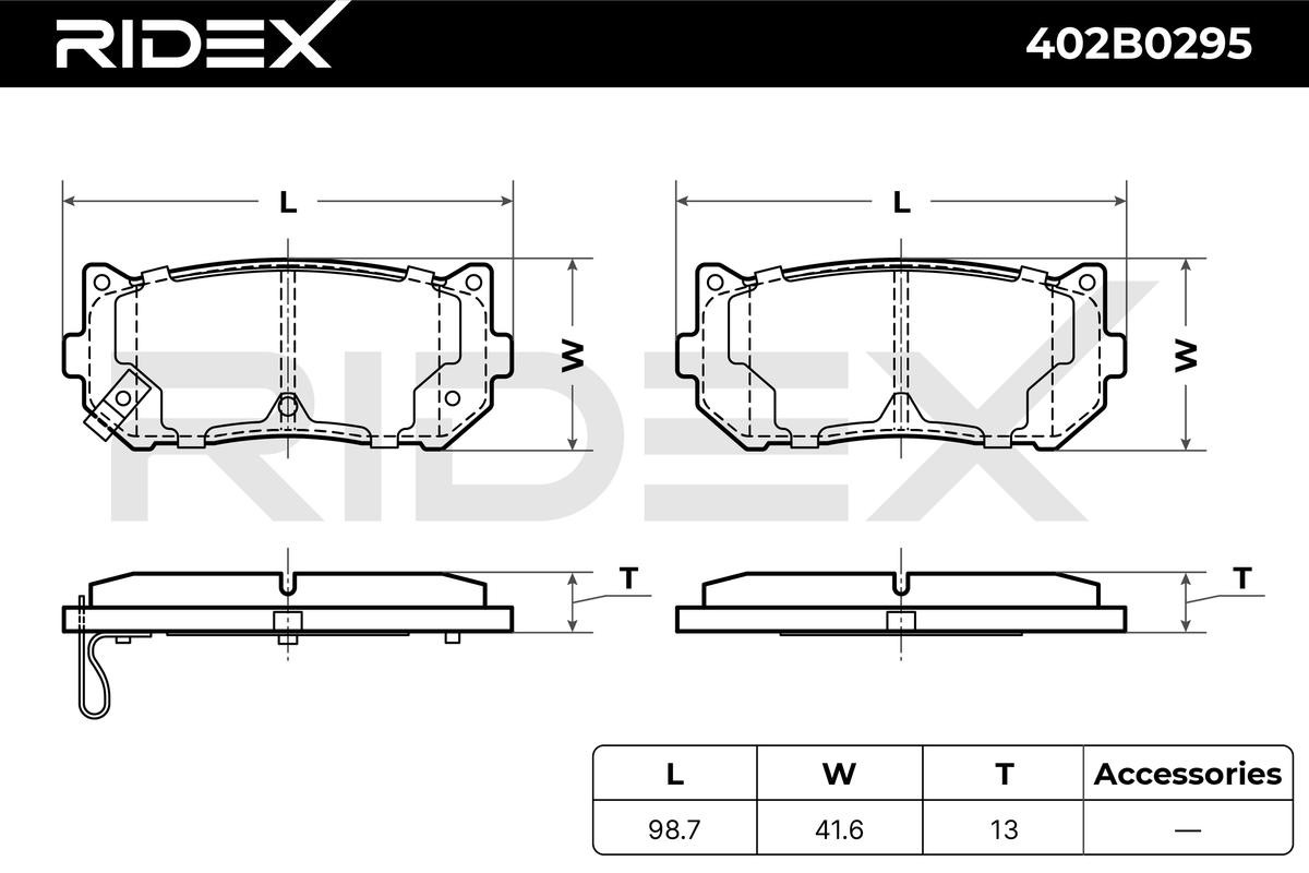 RIDEX Brake pad kit 402B0295