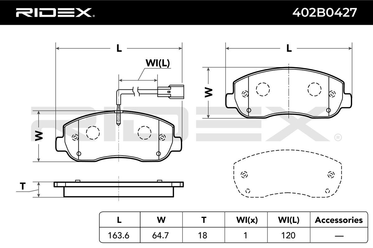 402B0427 Disc brake pads RIDEX 402B0427 review and test