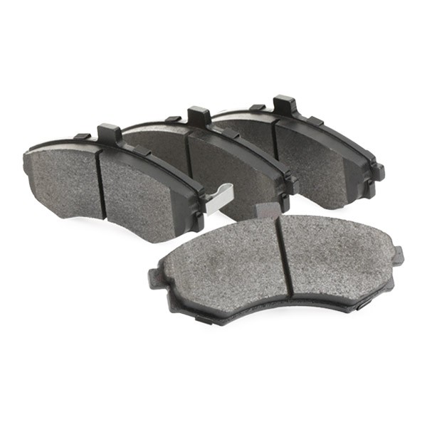 RIDEX 402B0442 Disc pads Front Axle, Low-Metallic, with acoustic wear warning, with mounting manual