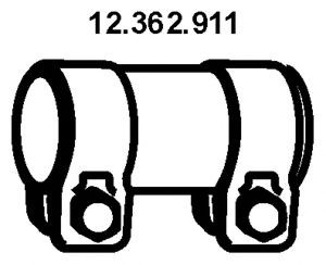 EBERSPÄCHER 12.362.911 Exhaust clamp 77.03.083.396