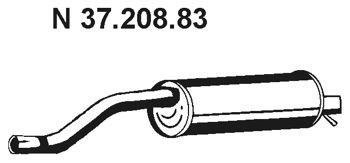Muffler EBERSPÄCHER Length: 800mm - 37.208.83