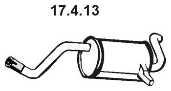 17.4.13 EBERSPÄCHER Exhaust muffler RENAULT Length: 1020mm