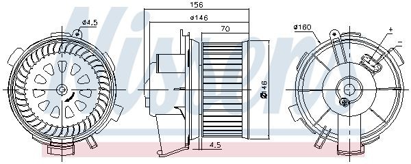 OEM-quality NISSENS 87181 Heater fan motor
