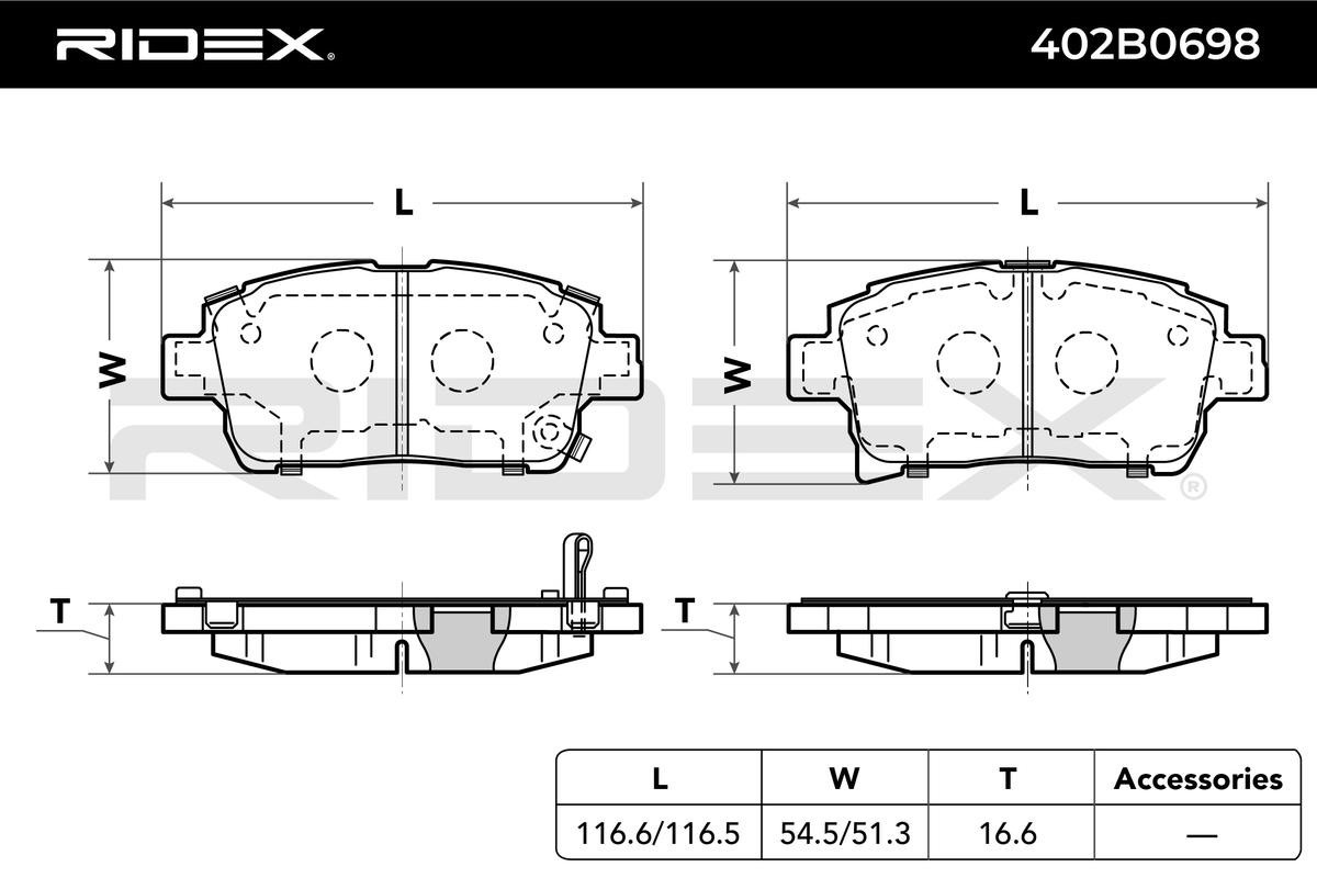 402B0698 Disc brake pads RIDEX 402B0698 review and test