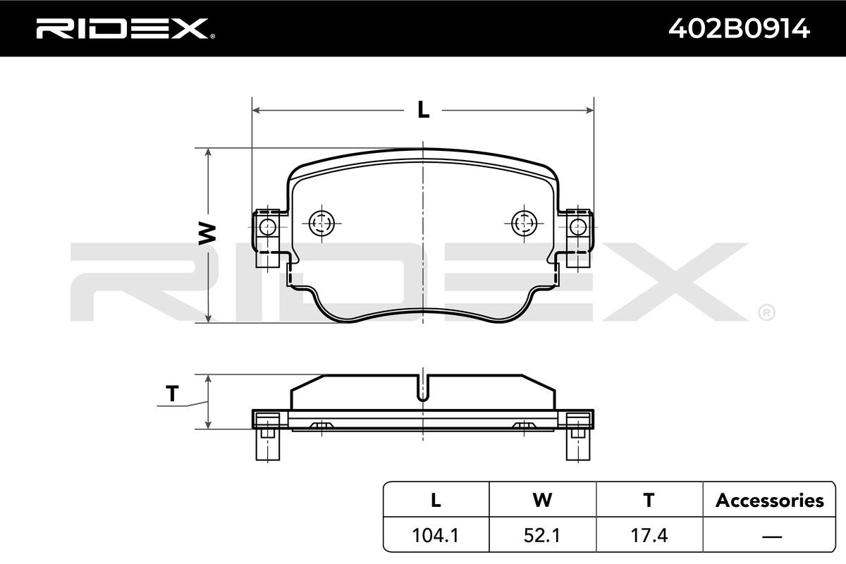 402B0914 Disc brake pads RIDEX 402B0914 review and test