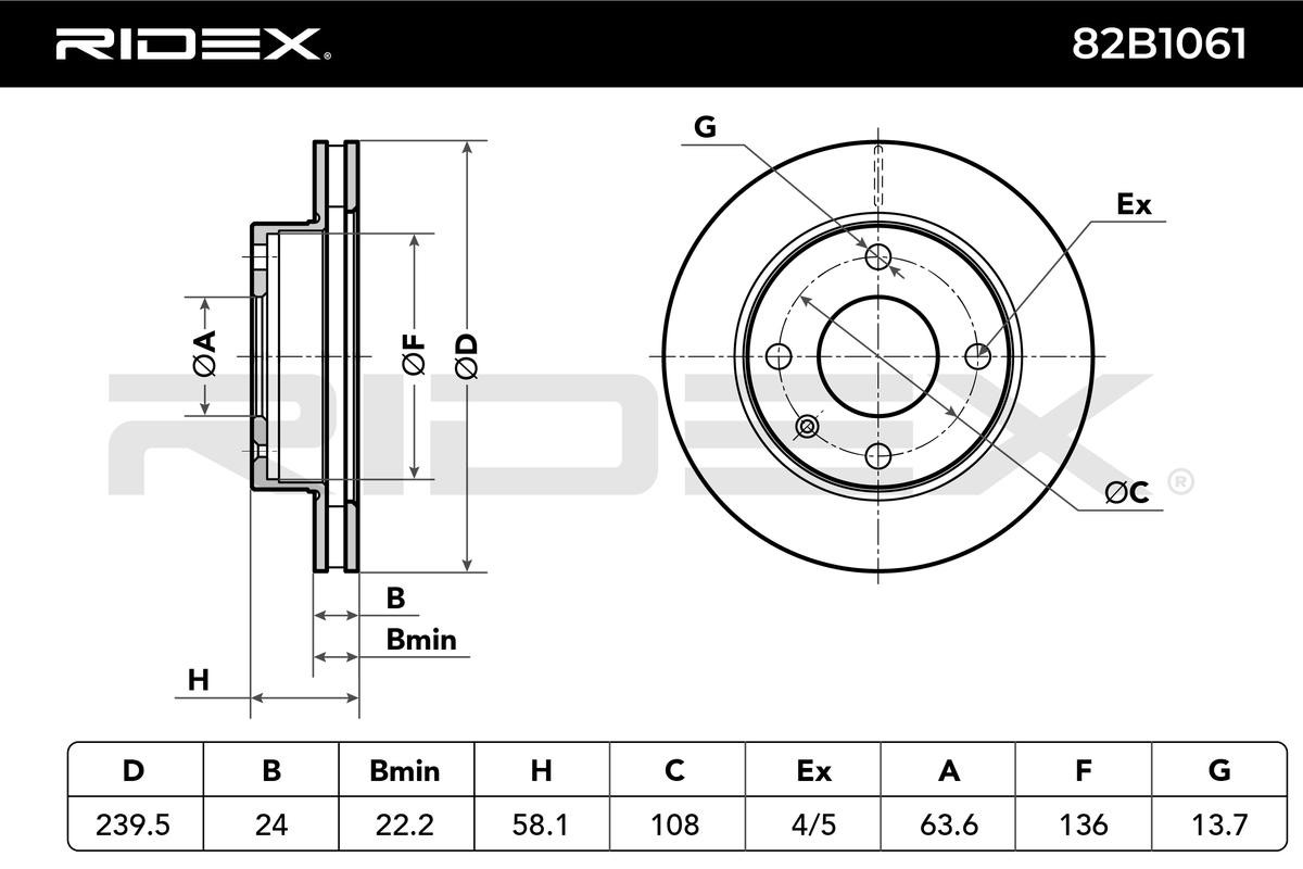 RIDEX Brake discs 82B1061 buy online