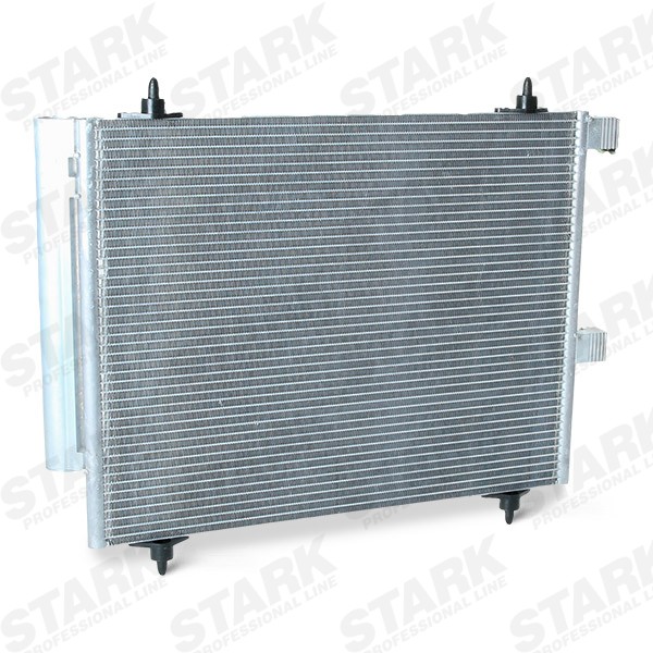 STARK SKCD-0110365 Air conditioning condenser with dryer, 595 x 451 x 16 mm, 14,4mm, 11mm, Aluminium