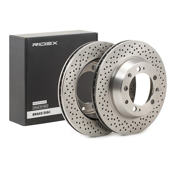 RIDEX 82B1035 Brake disc Rear Axle, 299x24mm, 5/10x130, perforated/vented