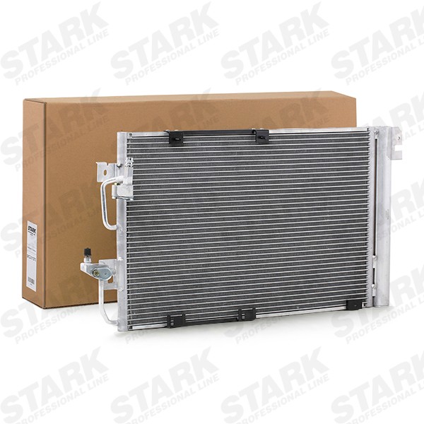 STARK SKCD-0110070 Air conditioning condenser with dryer, 587 x 380 x 16 mm, 11,8mm, 11,8mm, Aluminium