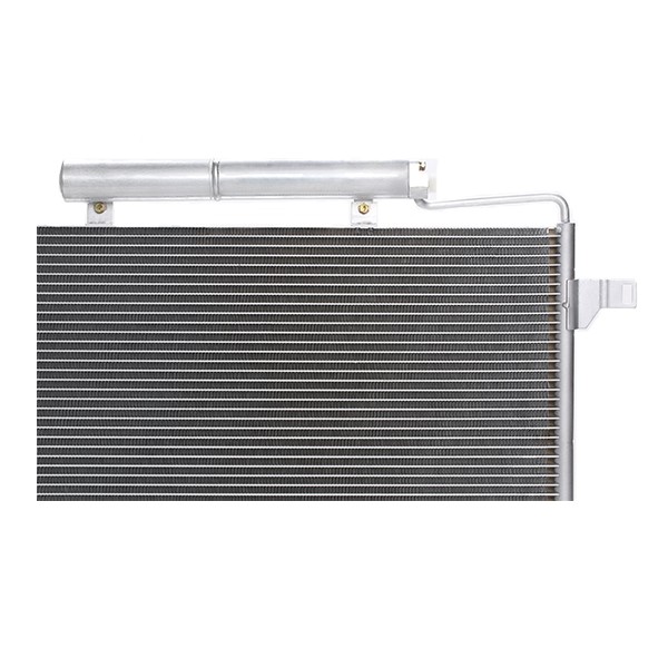 Air conditioning condenser RIDEX with dryer, 15,5mm, 13,8mm, Aluminium, 600mm, R 134a, 410mm - 448C0012