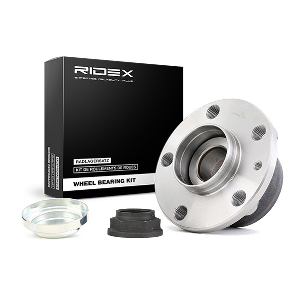 RIDEX 654W0284 Wheel hub bearing kit Rear Axle both sides, with integrated magnetic sensor ring, 120 mm Lancia in original quality