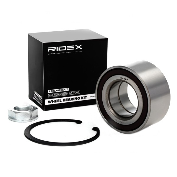 RIDEX 654W0280 Wheel bearing kit Front axle both sides, with integrated ABS sensor, 86 mm