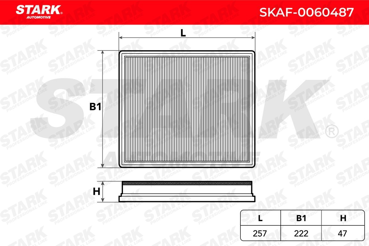 SKAF0060487 Engine air filter STARK SKAF-0060487 review and test